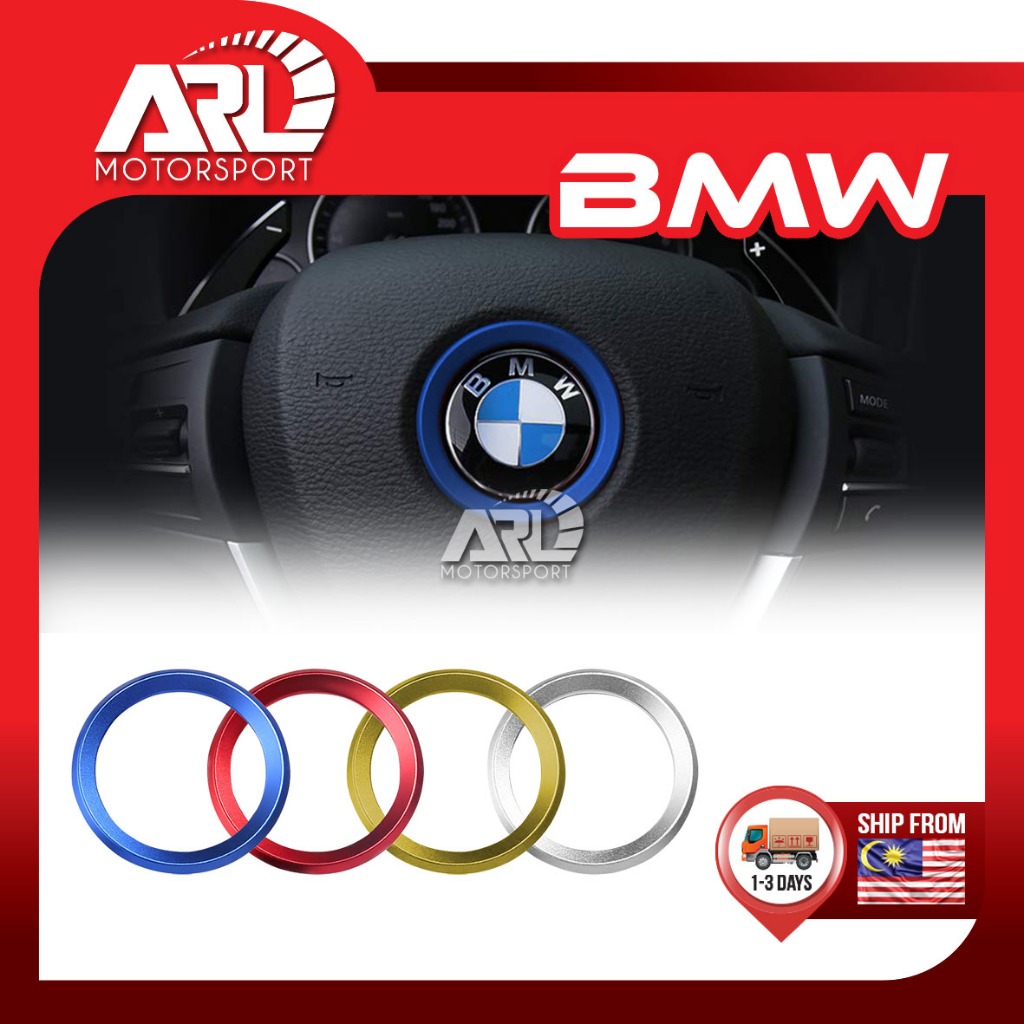 X3 E83 F25 พวงมาลัยรถสัญลักษณ์ 45 มม.โลโก้ศูนย์ตกแต่งแหวนซับสติกเกอร์ ARL Motorsport รถอุปกรณ์เสริม