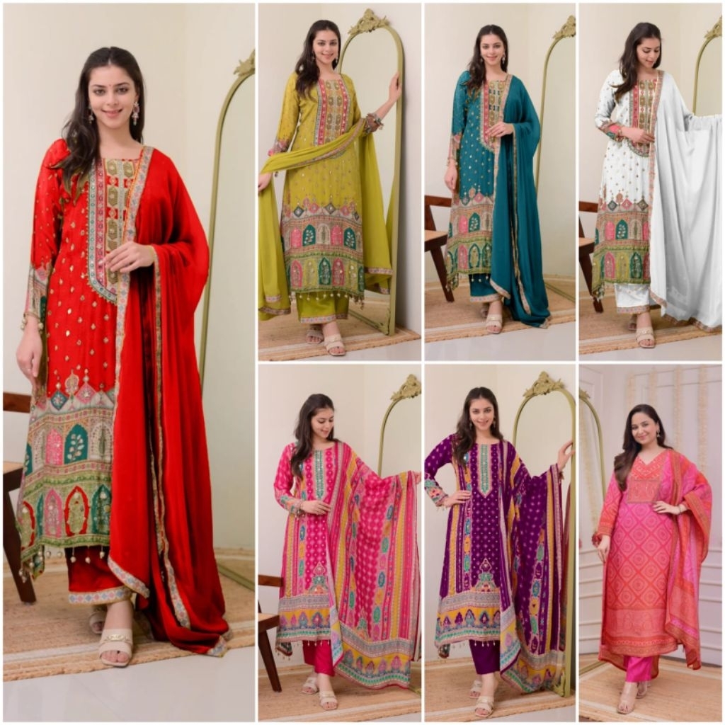 (M To 10XL) Plus Size Readymade Kurti /designer Party Wear digital print Kurti Pant With Duptta Set