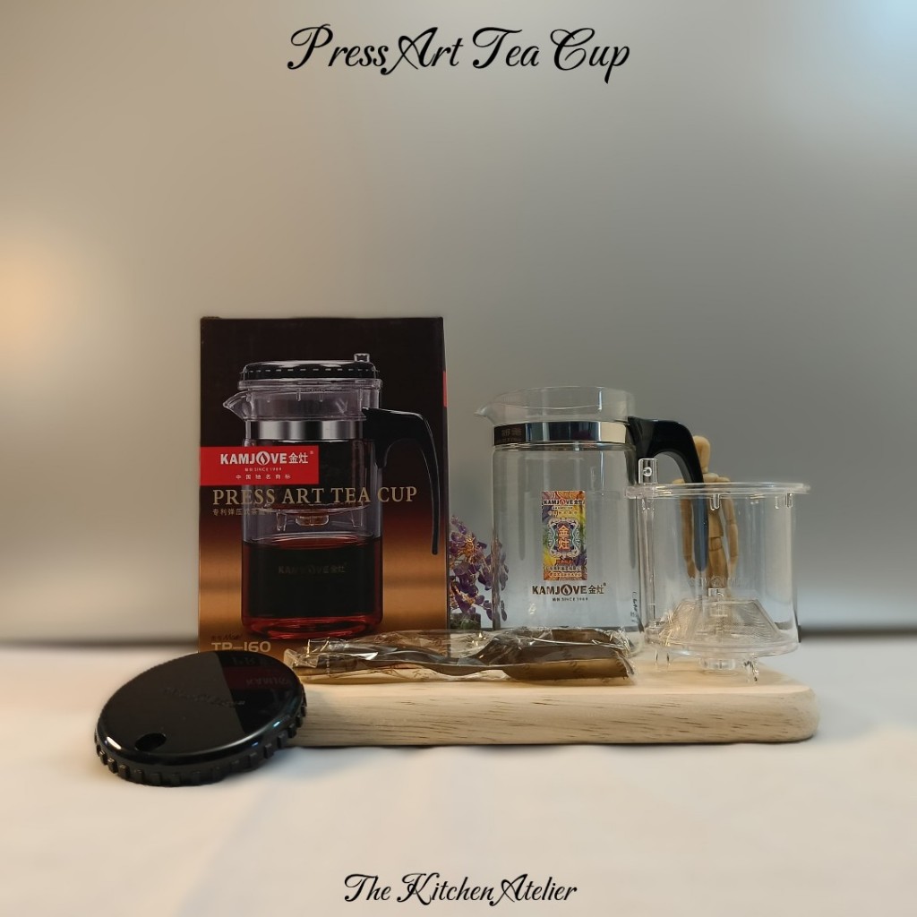 KAMJOVE TP-160 Press Art Tea Maker–Patented หม้อแก้วทนความร้อนพร้อมระบบต้มวาล์วกด