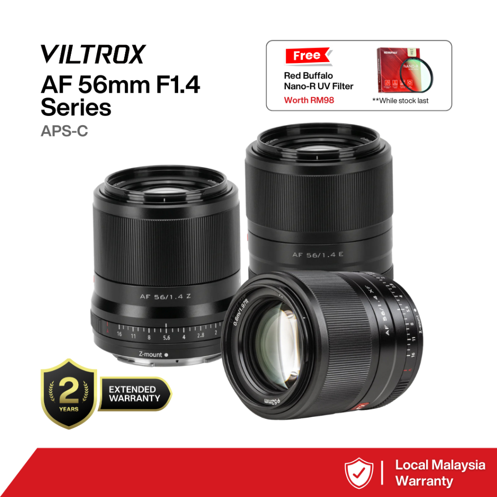 VILTROX AF 56 มม.F1.4-E/1.4-Z/1.4-XF เลนส์โฟกัสอัตโนมัติสําหรับ SONY E-Mount FUJI X-Mount NIKON Z-Mo