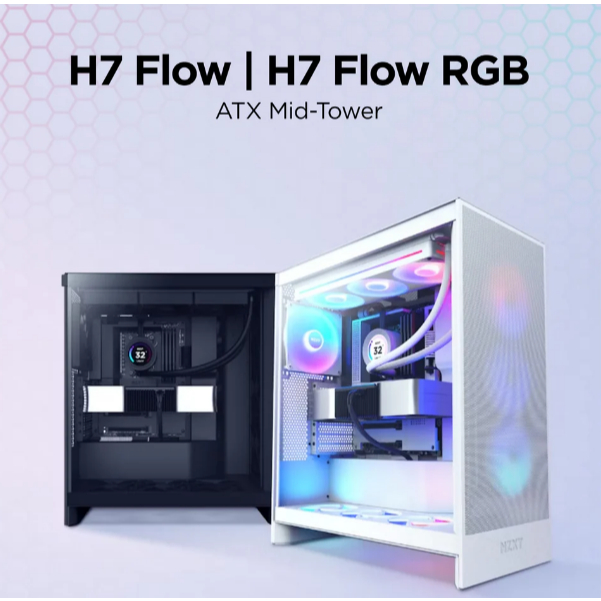 NZXT H7 Flow / H7 Flow RGB (2024) - เคสพีซี Airflow ATX Mid-Tower
