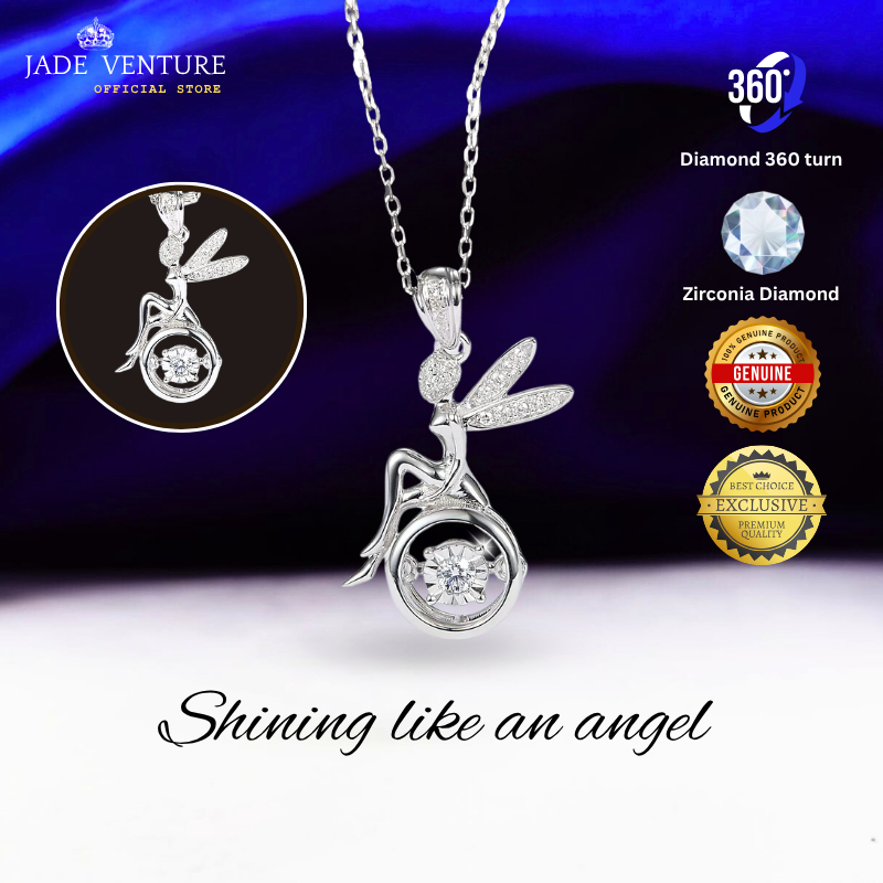 JV ใหม่ 🪽จี้นางฟ้า-สร้อยคอแฟชั่น(เงินแท้925100%+ชุบทองคําขาว)