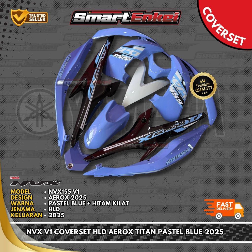HLD-NVX V1 ฝาครอบชุด HLD AEROX TITAN PASTEL BLUE 2025