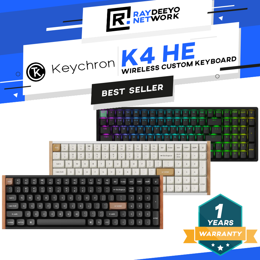 Keychron K4 HE คีย์บอร์ดแบบกําหนดเองสวิตช์แม่เหล็กไร้สายในรุ่นพิเศษและรุ่นมาตรฐาน