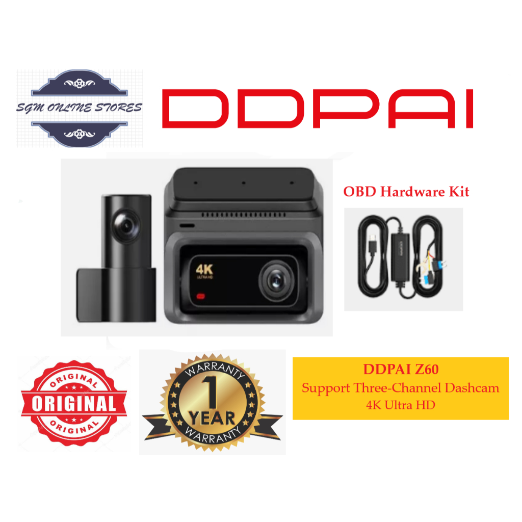 DDPAI Z60 Dual Channel Dash Cam 4K Ultra HD 4G GPS