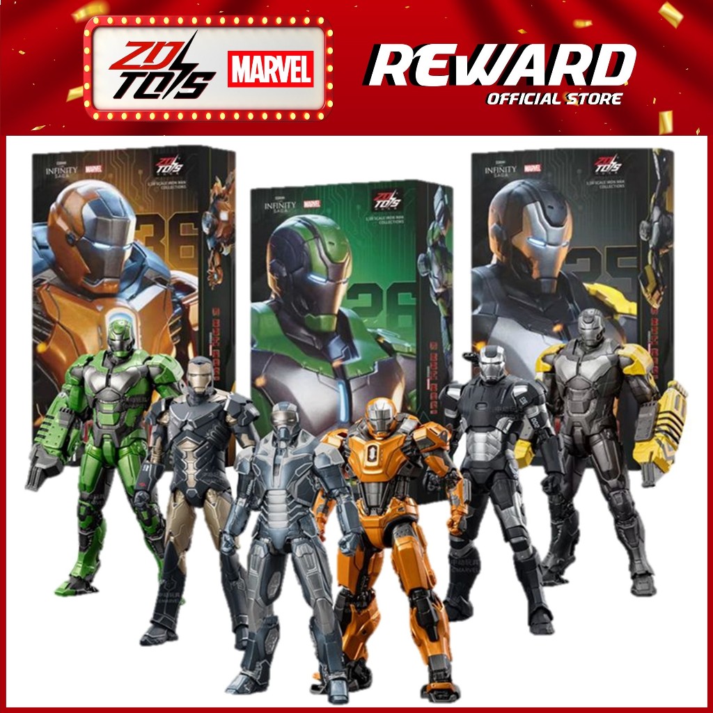 ZD TOYS Marvel Studios 7 นิ้ว<Ironman> Iron Man MK1-MK52 (ไม่มี LED)