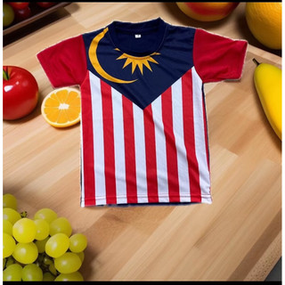 Flag Malaysia Baju Budak T-Shirt Merdeka Jersey viral Unisexv68th Baby