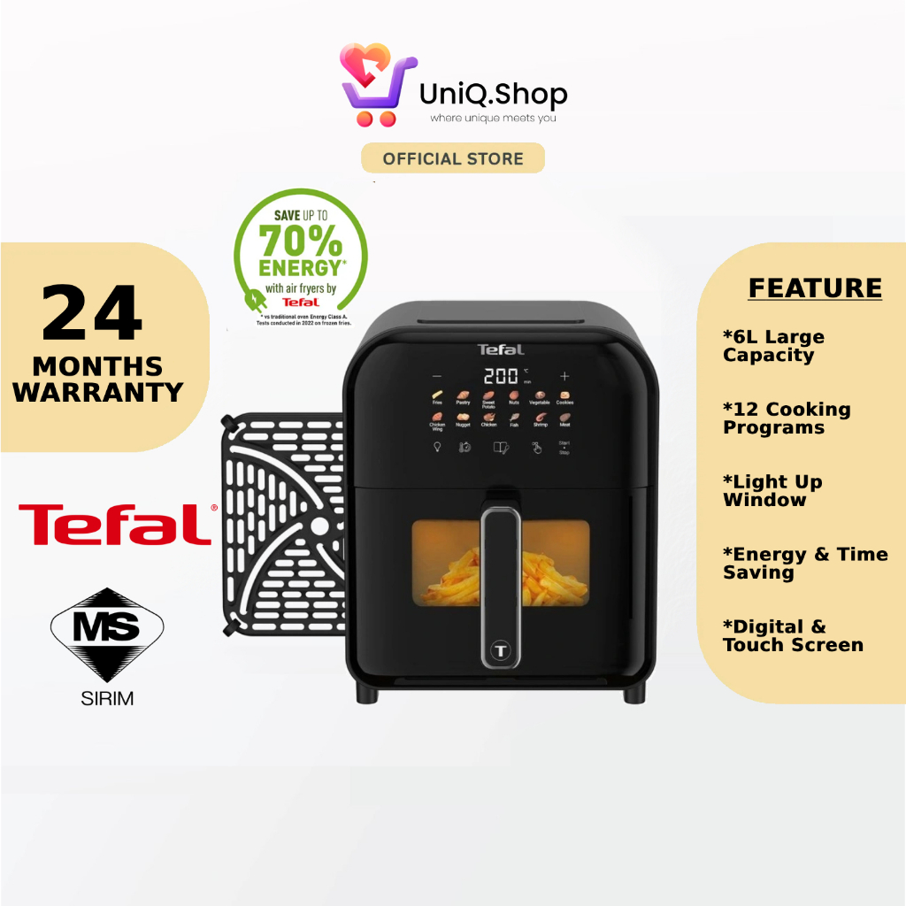 Tefal Easy Fry Far Infrared Vision Digital Air Fryer 6L EY8218 (หม้อหุงอเนกประสงค์เพื่อสุขภาพ)