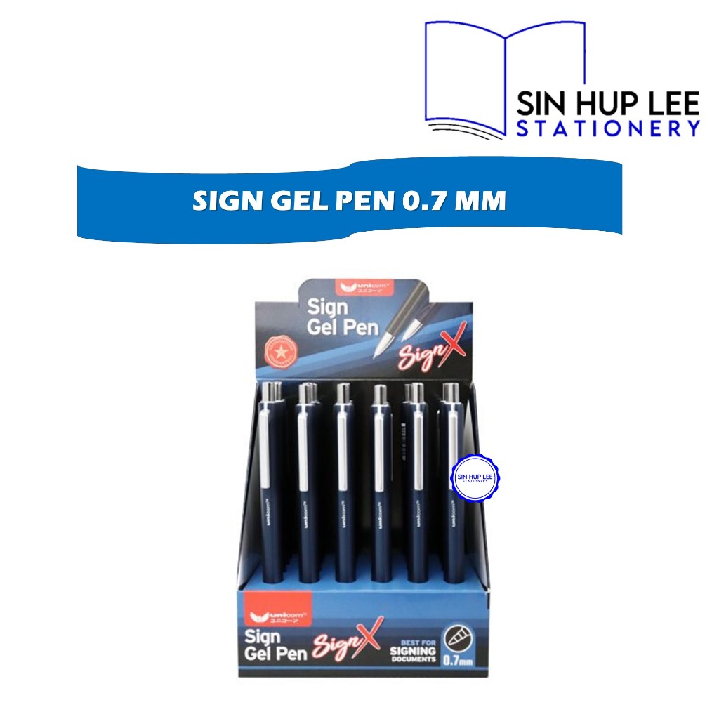 Unicorn Stationery Sign-X 0.7mm ปากกาเจลป้ายสีดํา UGP-789GX
