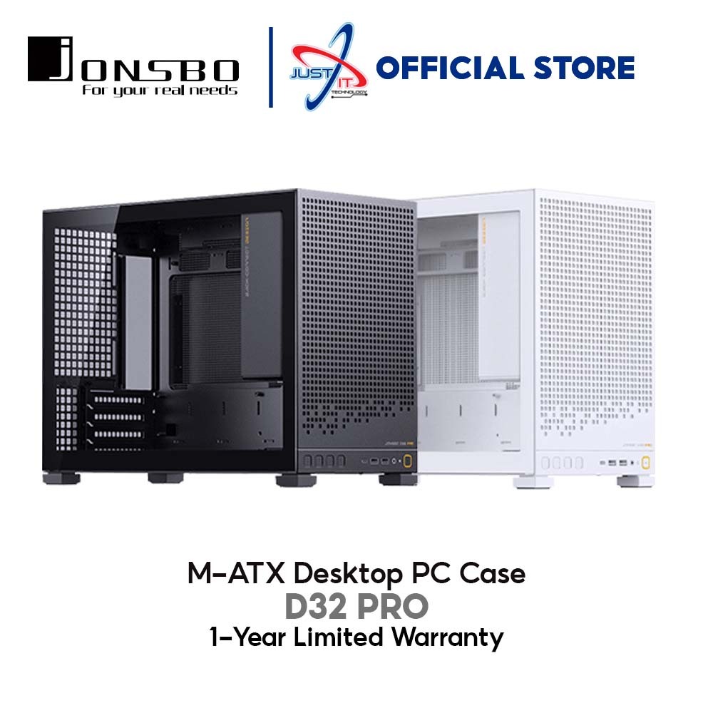 JONSBO D32 PRO M-ATX DESKTOP PC CASE / CASING - สีดํา / สีขาว