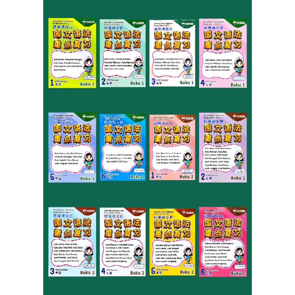 LEARNING TO FOCUS MALAY LANGUAGE GRAMMAR SJK(C) BOOK 1 & 2 YEARS 1•2•3•4•5•6 KSSR REVIEW (EPH)