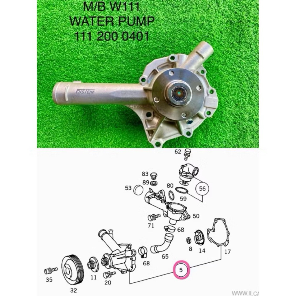 MERCEDES BENZ W202 W203 W210 W208 ปั๊มน้ํา M111 L4 E/G 2000CC
