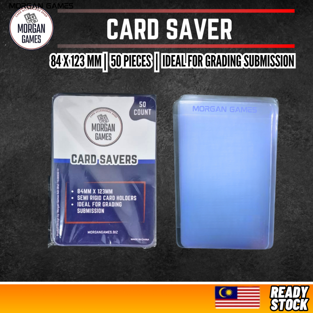 【Morgan Games】[Ready Stock] 50 Pieces Card Saver Semi Rigid Card Holder | 35PT半刚性PSA评级卡套 for TCG
