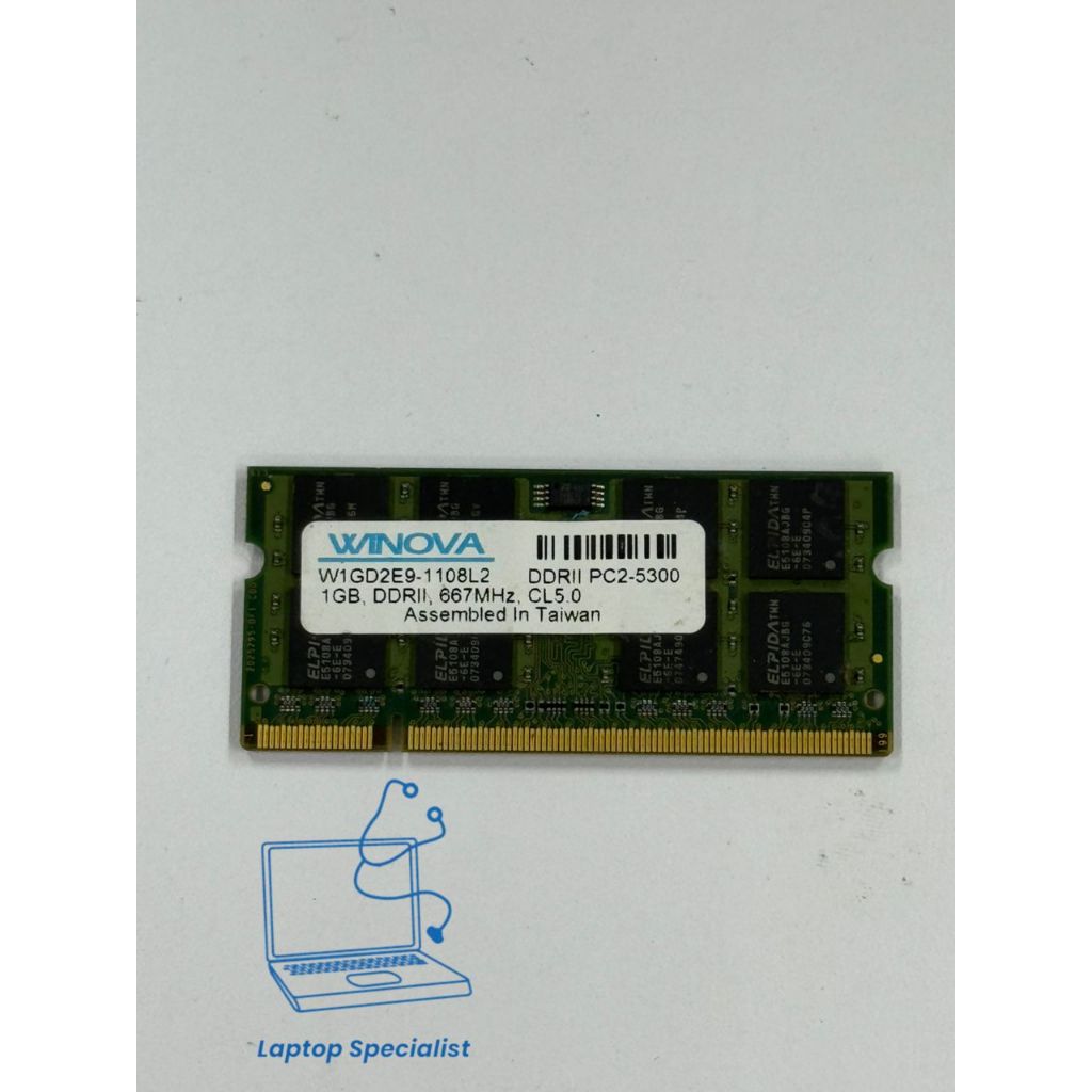Winova 1GB PC2-5300 CL5 W1GD2E9-1108L2 แล็ปท็อป RAM
