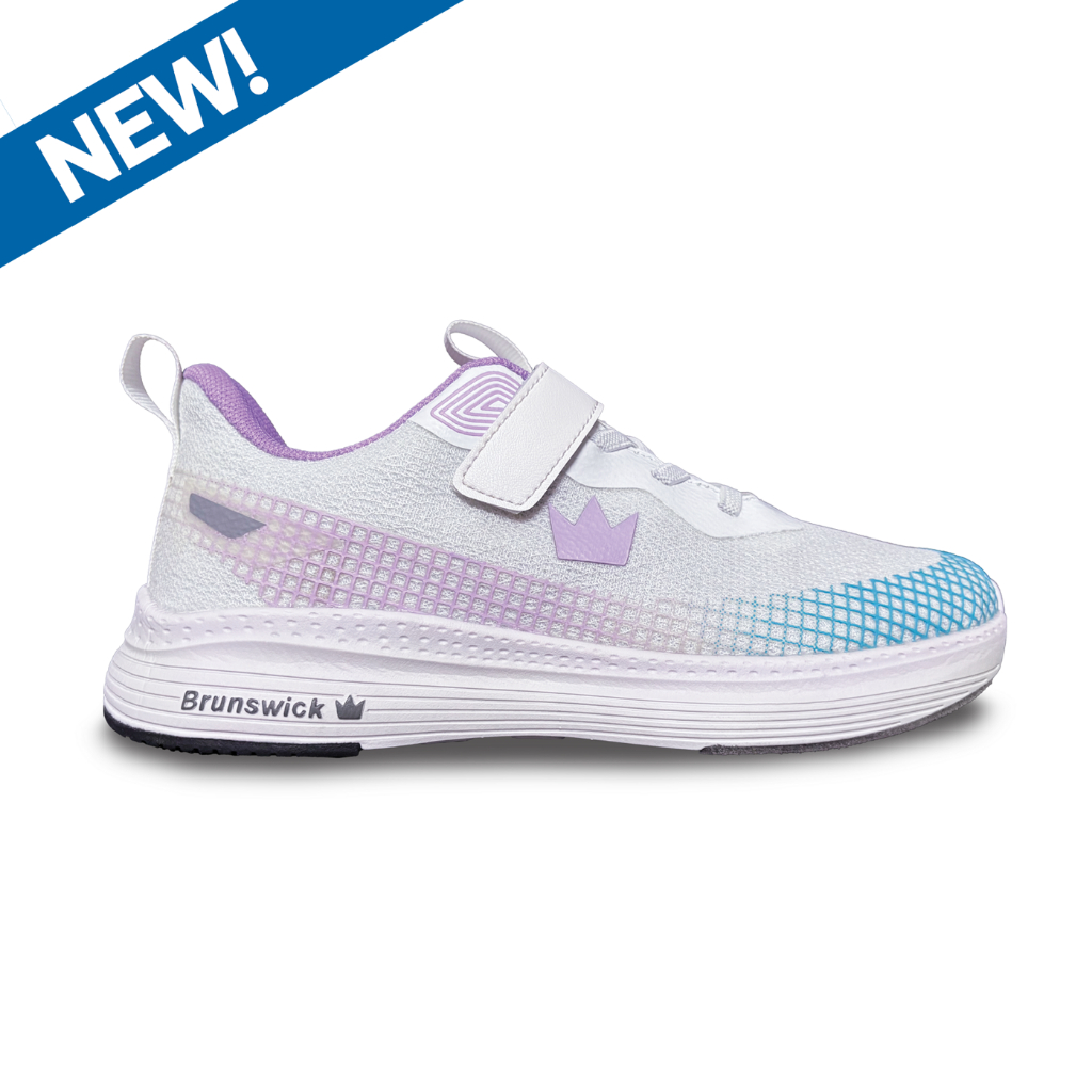 รองเท้าโบว์ลิ่ง - BRUNSWICK - STRIKE ZONE -WHITE / TEAL - YOUTH - GIRLS X Proshop - X Pro Shop - XPR