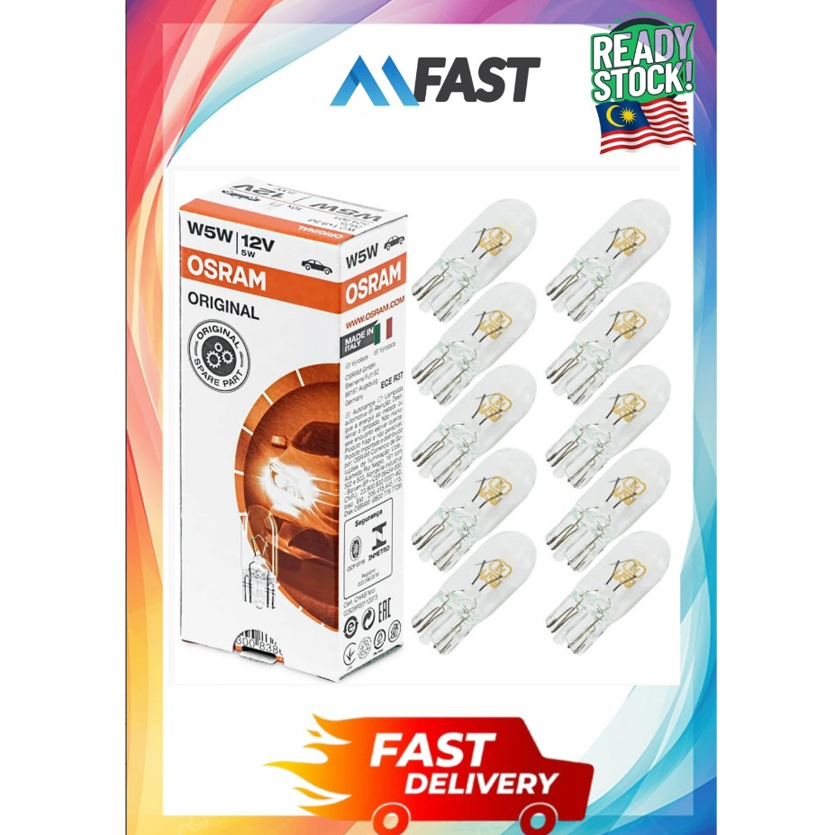 หลอดไฟ OSRAM T10 2825 12v/5w **10 ชิ้น**