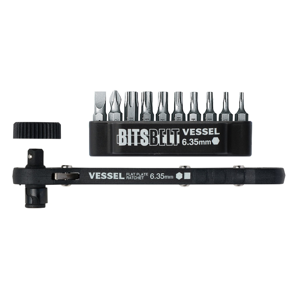 VESSEL TX-11 Plate Ratchet Torx Set พร้อมดอกสว่าน 10 ชิ้น