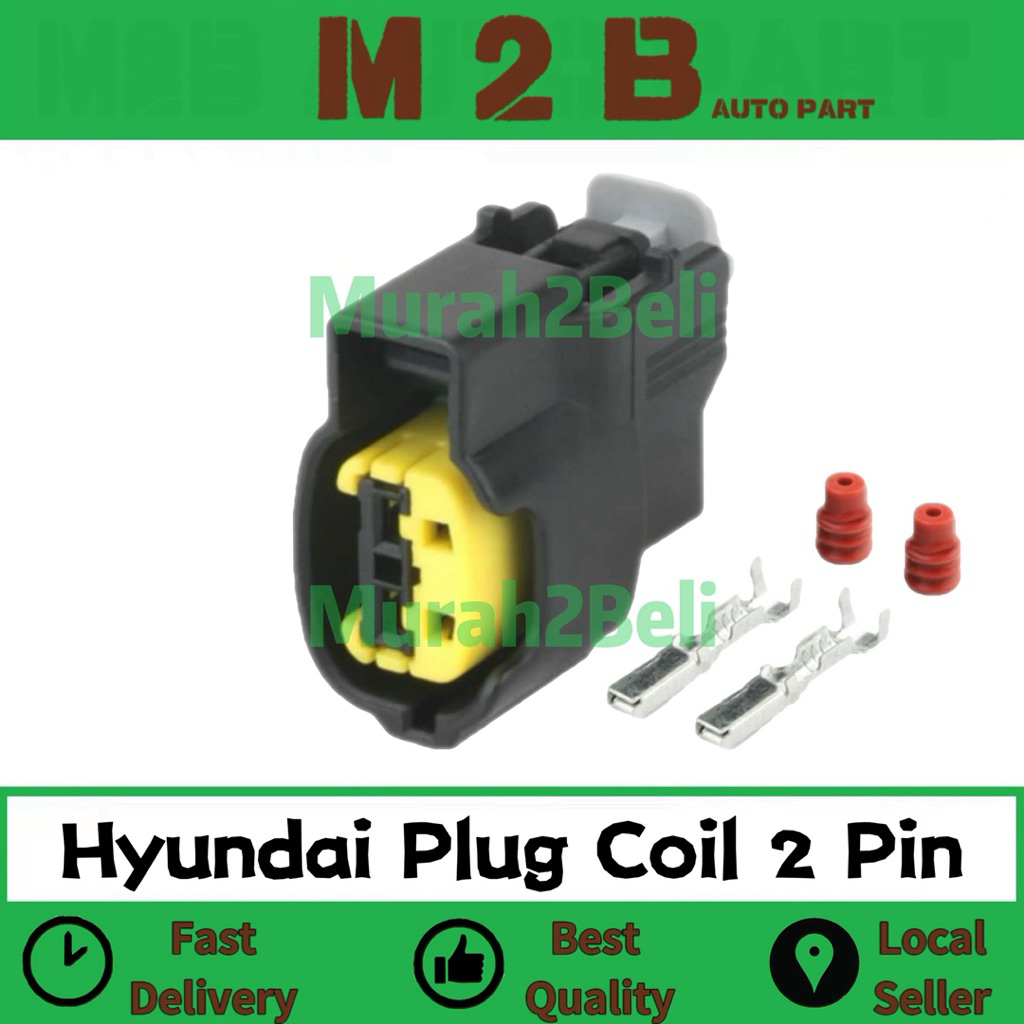 Hyundai Sonata 1.8 2.0 Veloster Accent Plug Coil Socket Connector 2 Pin