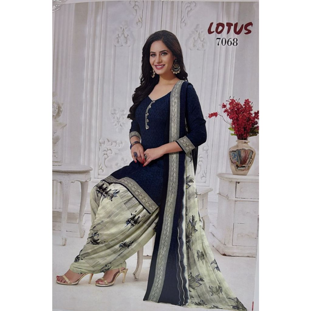 PUNJABI SUIT MATERIAL CREEP NAKSHATRA 1463 @RV