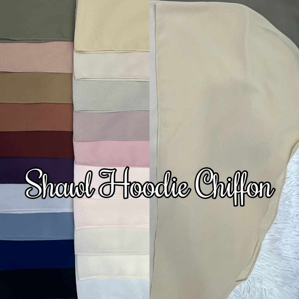 SHAWL HOODIE CHIFFON BORONG