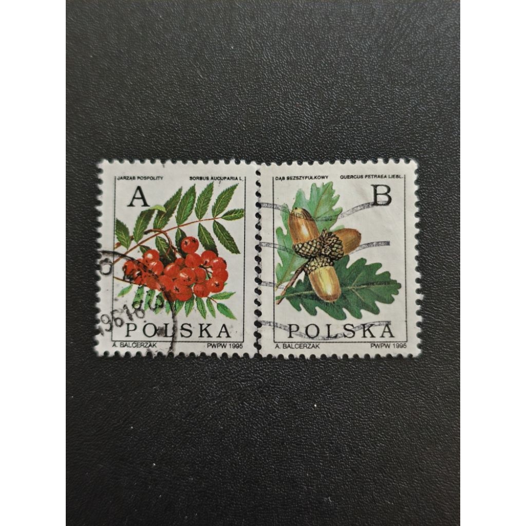 Poland03 Poland 1995 ผลไม้และnutes definitive stamp ครบชุด 2v ใช้แล้ว