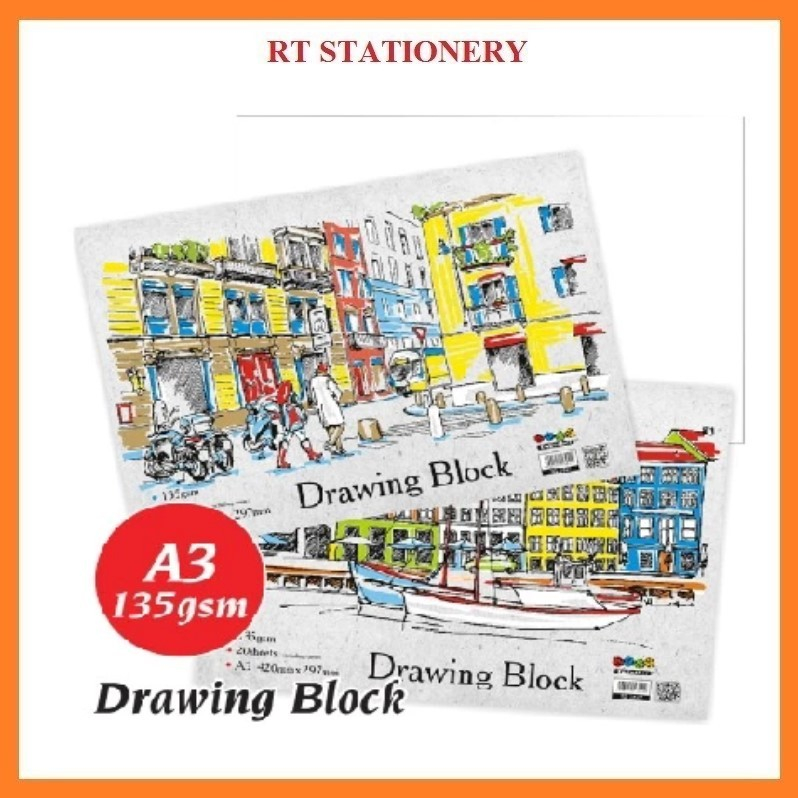 *ใหม่* SBS A3 กระดาษวาดรูป Pad Drawing Block Drawing Pad 日本