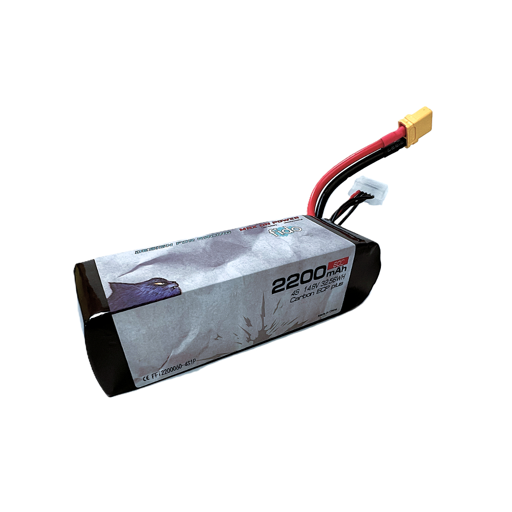 FFi2200060-4S1P // Fido RC 4S 14.8V 2200mAh 60C XT60 T-Plug LiPo Battery
