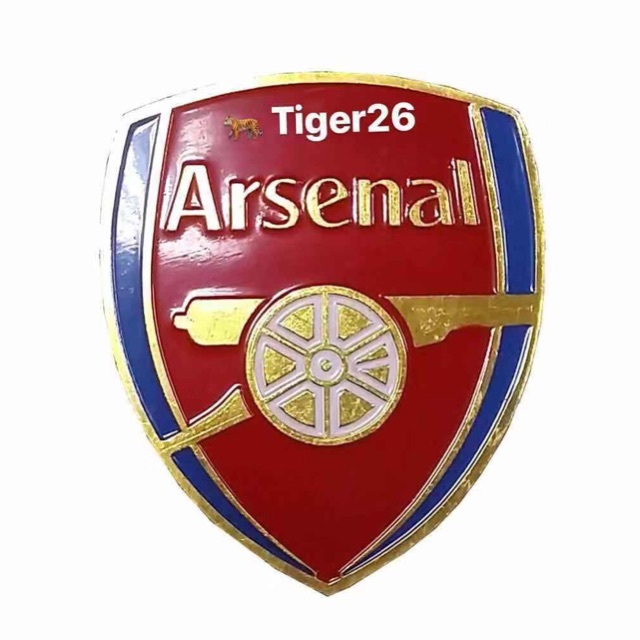 3D Arsenal Football Club ABS Chrome โลโก้รถป้ายสัญลักษณ์แผ่นสติกเกอร์รูปลอก 7.3 ซม.x 8.6 ซม.