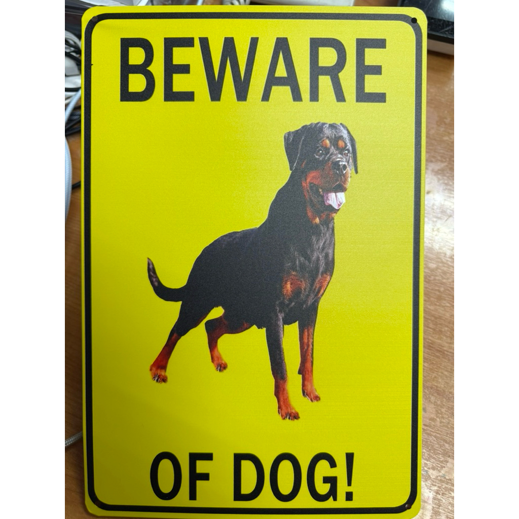 BEWARE OF DOG SIGN BOARD 20x30ซม