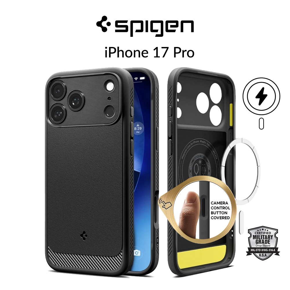 Spigen เคส iPhone 17 Pro 6.3" เกราะที่ทนทาน MagFit เคสโทรศัพท์แม่เหล็ก iPhone 17 Pro Cover