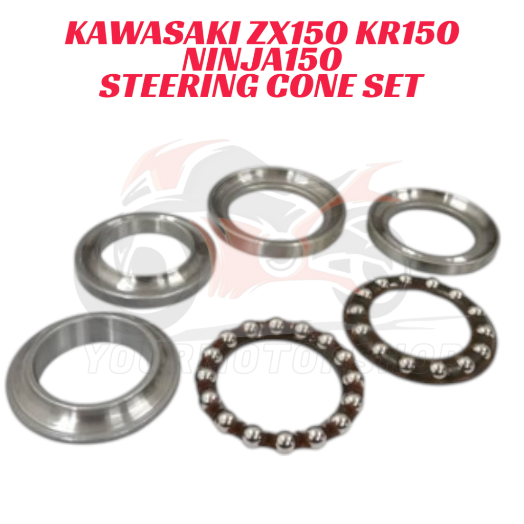 Kawasaki ZX150 ZX 150 KR150 KR 150 NINJA150 พวงมาลัยกรวยชุดแบริ่ง Tengkuk ชุด ZX150 KR150 NINJA150