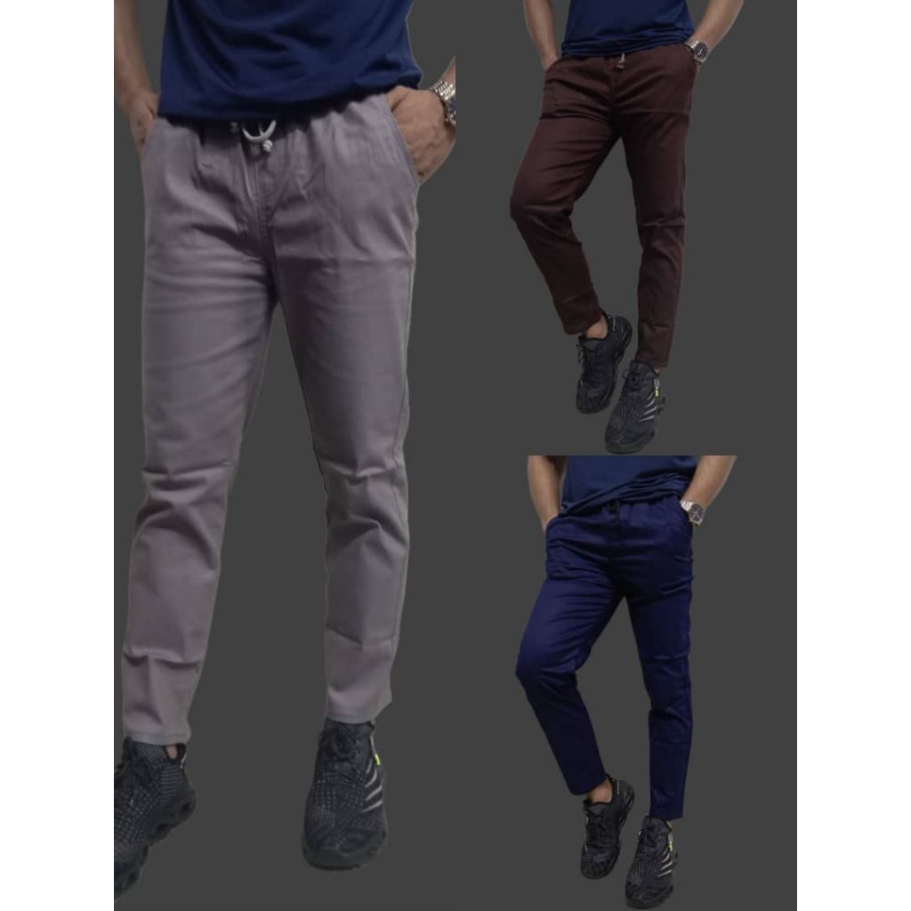 Slack∆Saluer jogger slack unisex ผ้าฝ้าย 100% stachabale hight quelity long pant(28-40)