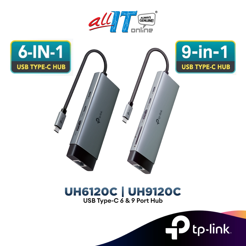 TP-Link UH6120C USB Type-C 6-Port Hub UH9120C USB Type-C 9-Port Hub