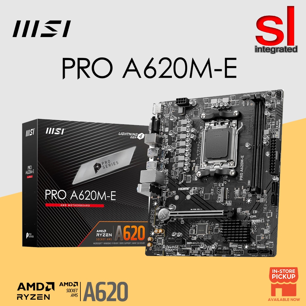 เมนบอร์ด MSI PRO A620M-E M-ATX AM5