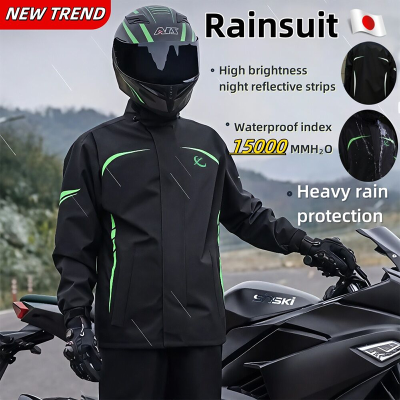 ไม่ง่ายที่จะทําลาย baju hujan เสื้อกันฝนรถจักรยานยนต์กันน้ํา รถจักรยานยนต์ baju hujan tebal