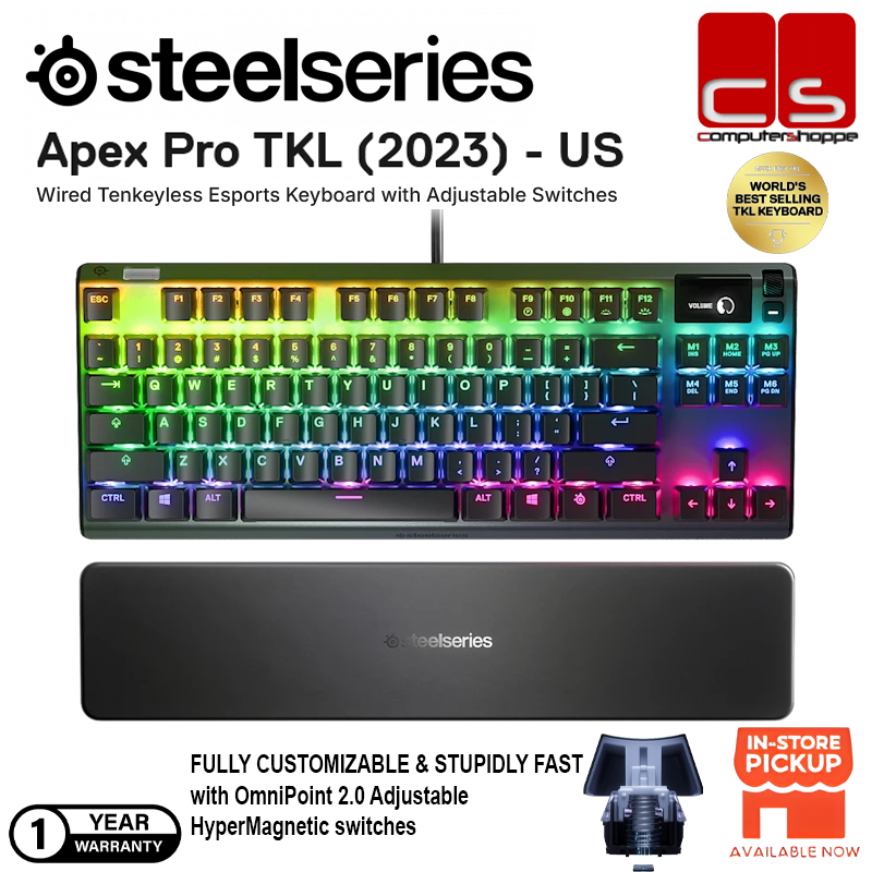 SteelSeries Apex Pro TKL WIRED (2023) RGB Omnipoint 2.0 คีย์บอร์ดเกมกล 6856