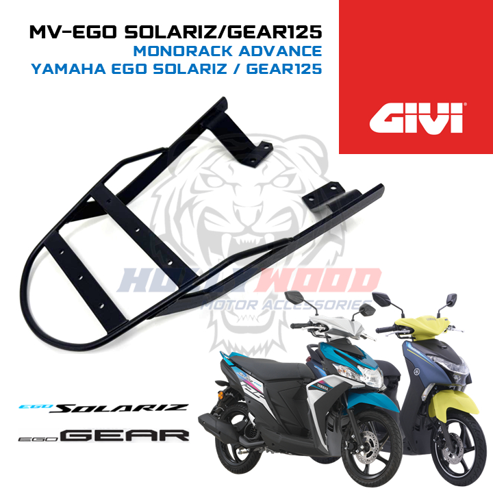 GIVI MONORCK YAMAHA EGO GEAR / EGO SOLARIZ + กล่อง GIVI TANKER ABS TOP BOX
