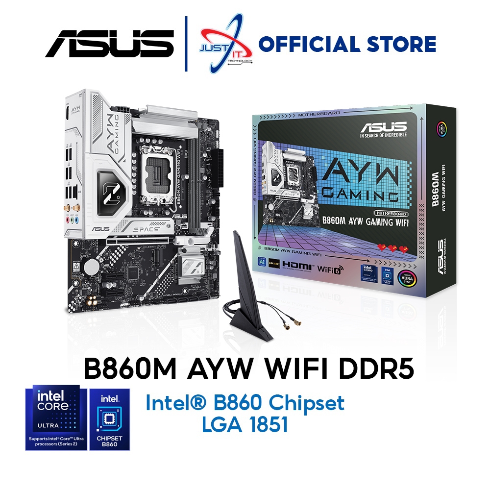 ASUS B860M-AYW GAMING WIFI DDR5 / D5 LGA1851 GAMING MOTHERBOARD COMBO ULTRA 5 225 / 225F / 235 / 265