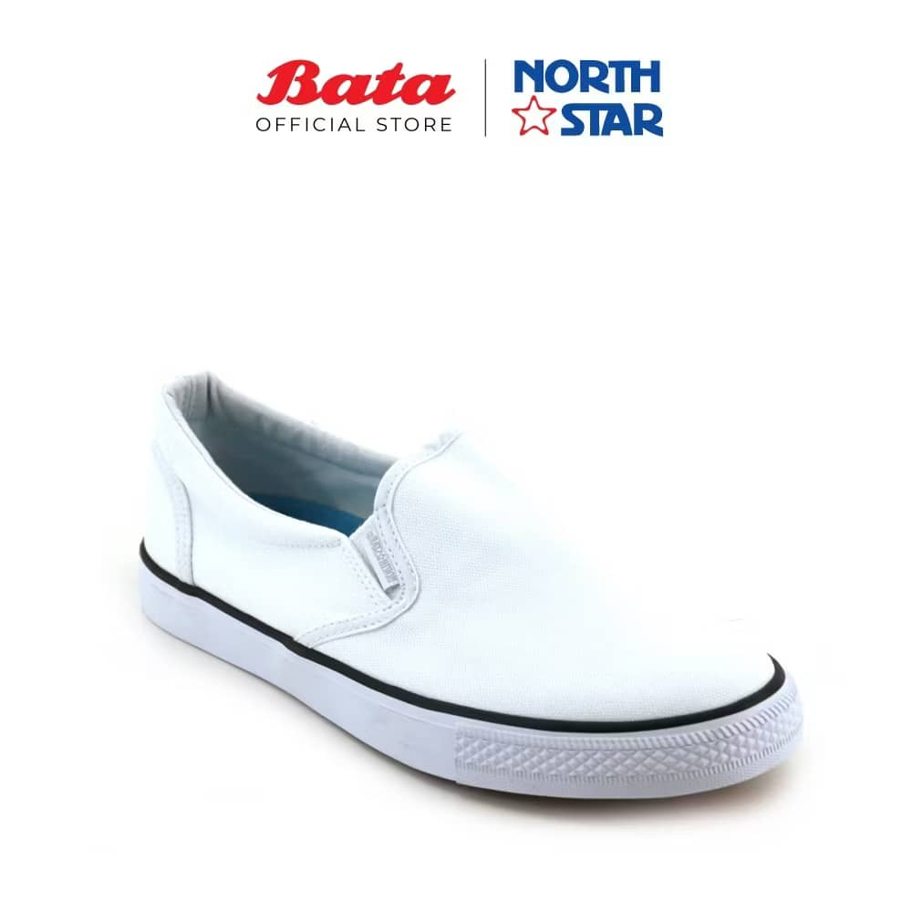 North Star White (ANTIA) Slip On รองเท้านักเรียน Unisex Kasut Sekolah Putih North Star 8991505