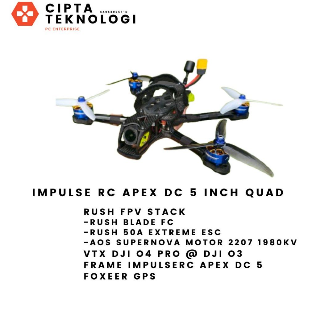 ImpulseRC Apex dc 5 Inch Quad DJI O4 Pro / DJI O3 Air Unit (Used)