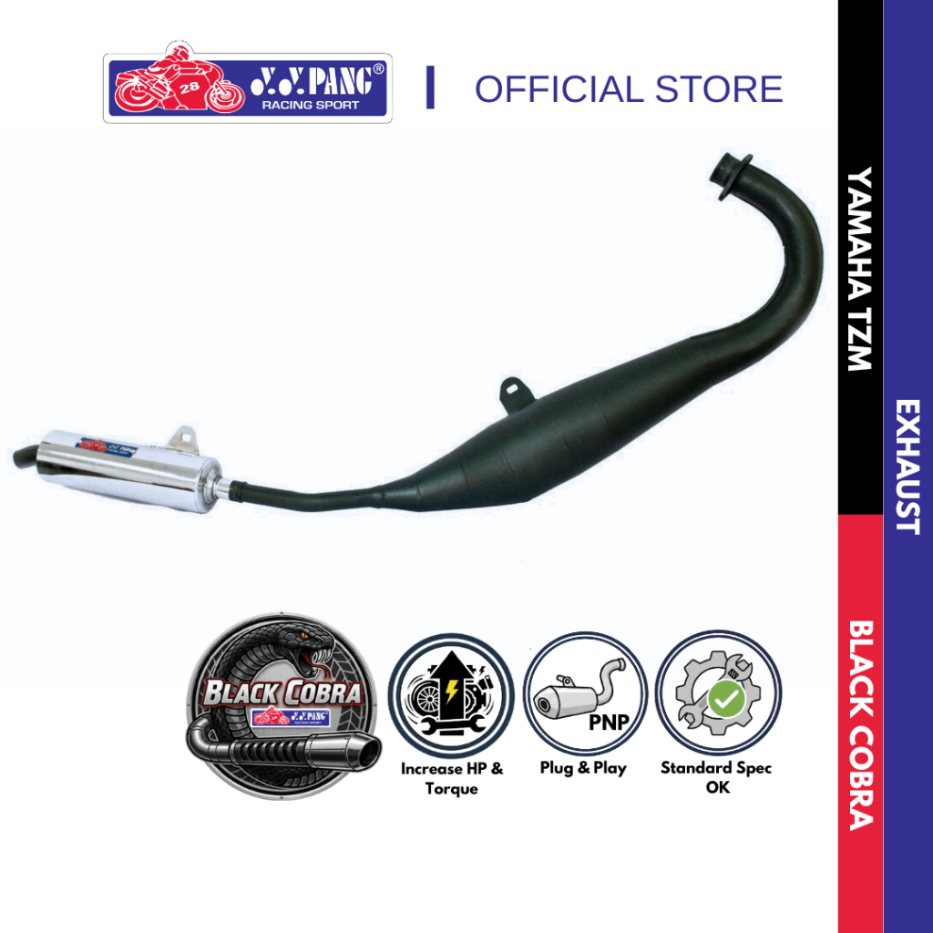 YYPANG ท่อไอเสีย Yamaha TZM-Black Cobra