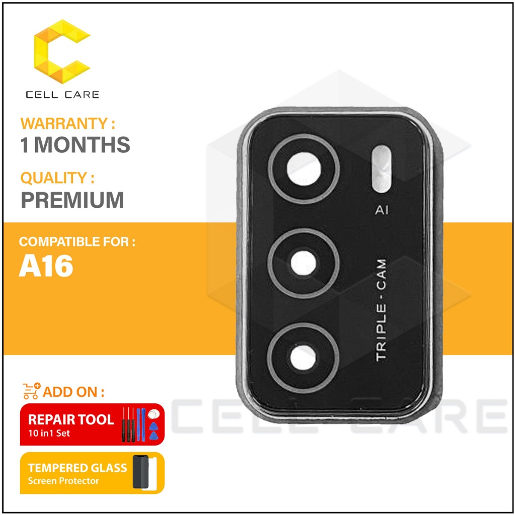 เลนส์กรอบกล้องสําหรับ OPPO A16 CPH2269 (พร้อมเลนส์แก้ว)