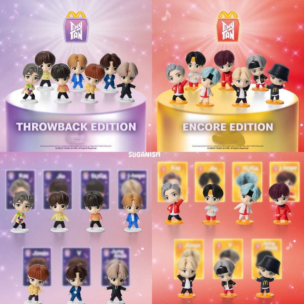 McDonalds TINY TAN BTS THROWBACK EDITION SET & ENCORE EDITION SET srtock