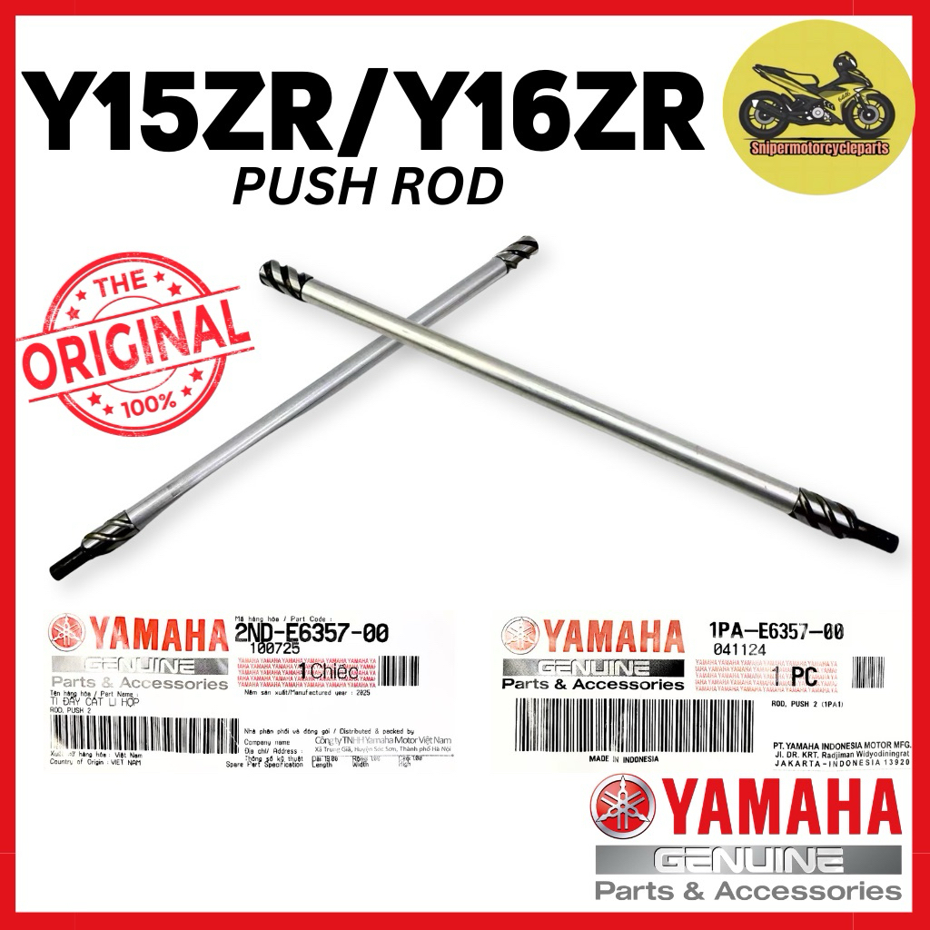 Y16ZR Y16 Y16Z V1 V2 / Y15ZR Y15Z Y15 V1 V2 2ND 1PA E6357 PUSH ROD YAMAHA