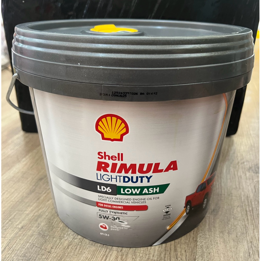 Shell Rimula LightDuty LD6 Low Ash สังเคราะห์ 5W30 5W-30 น้ํามันเครื่องดีเซล CK4 8L (** เฉพาะใน Sara