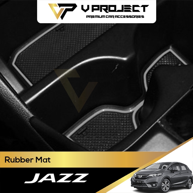 Honda Jazz Fit GK GK5 T5A 3rd เสื่อยางภายในรถ Slot Mat 2014 - 2025 Jazz GK V โครงการรถอุปกรณ์เสริม