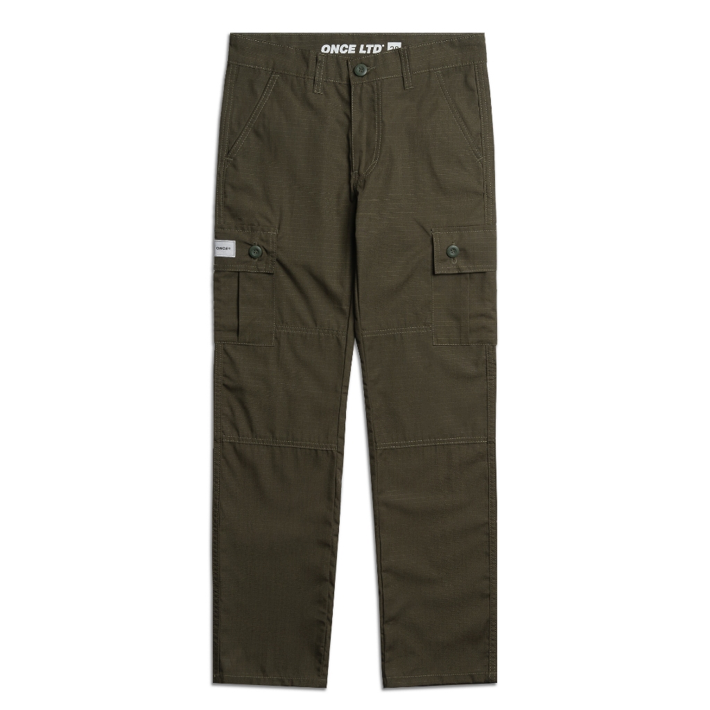 Once LTD Ripstop กางเกงคาร์โก้สีเขียว