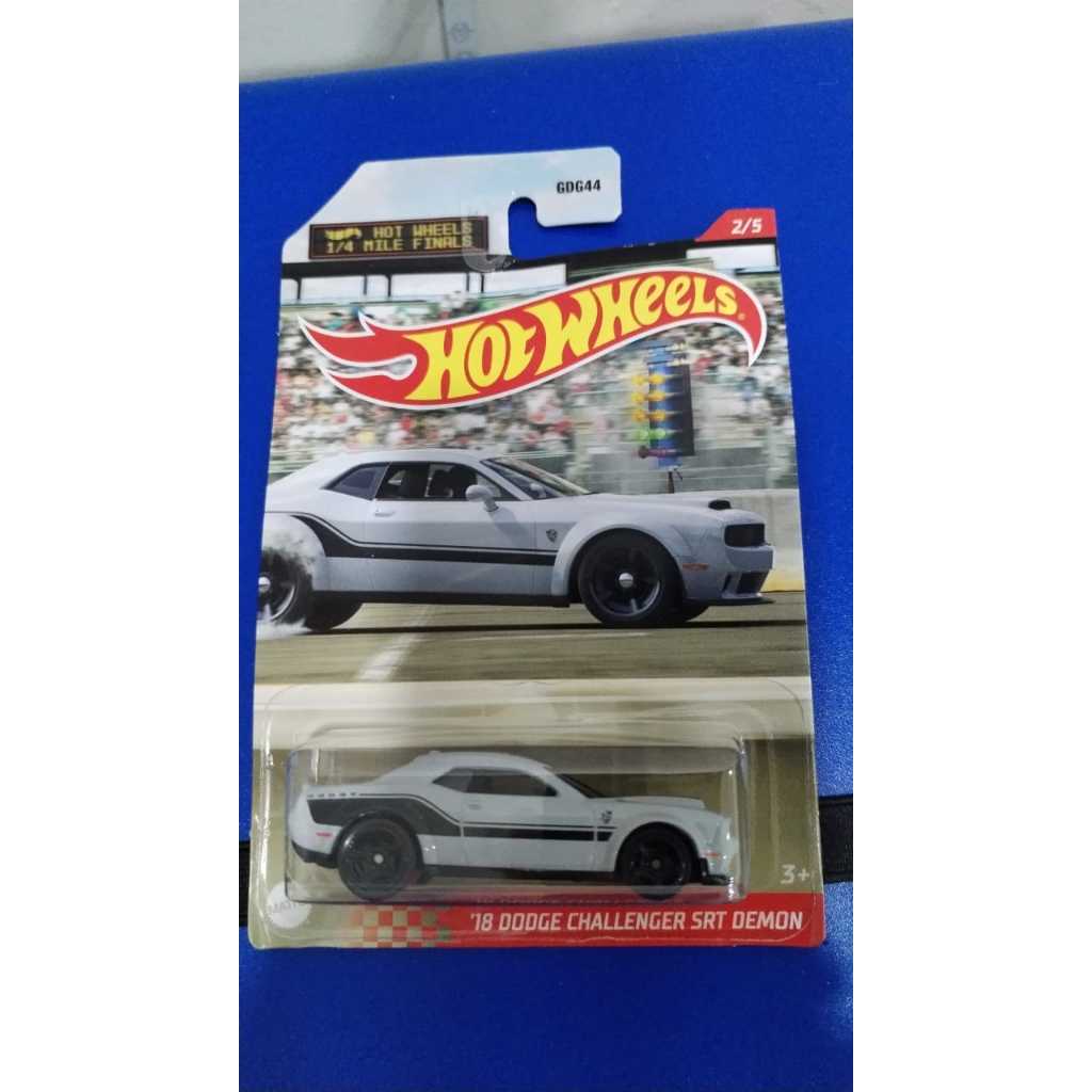 Hot Wheels 18 DODGE CHALLENGER SRT DEMON GREY 1/4 MILE FINALS 2020 MATTEL