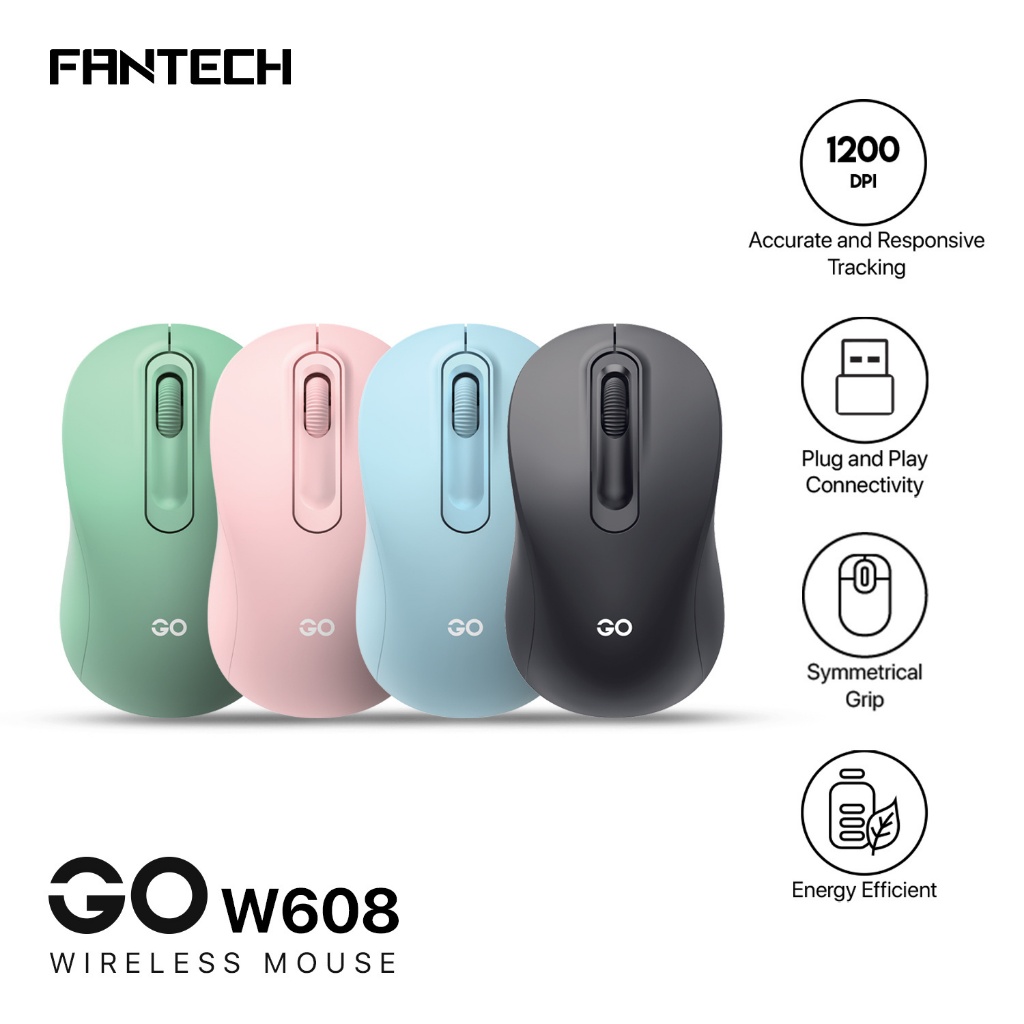 เมาส์ไร้สาย FANTECH GO W608