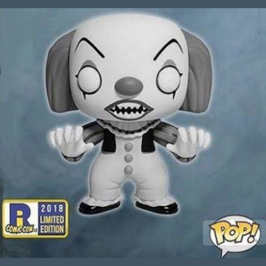 FUNKO ฟังโก้ป๊อป! Movies 55: IT The Movie (1990) - Pennywise (Black & White - RICC 2018 Exclusive)